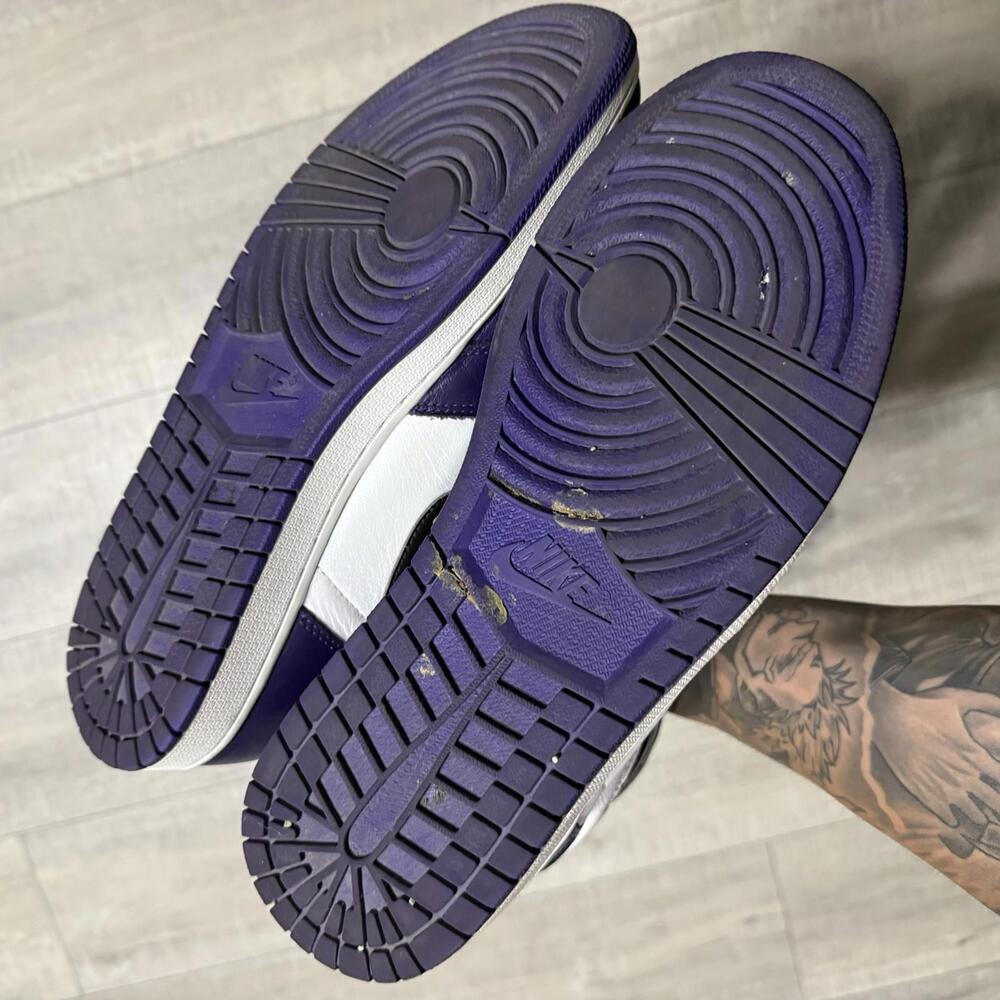 Nike Air Jordan 1 Retro OG High 2.0 Court Purple 555088 500 Size 11.5 men - Picture 8 of 11